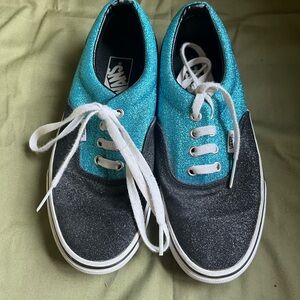 Vans Sparkle Sneakers in Teal and Black